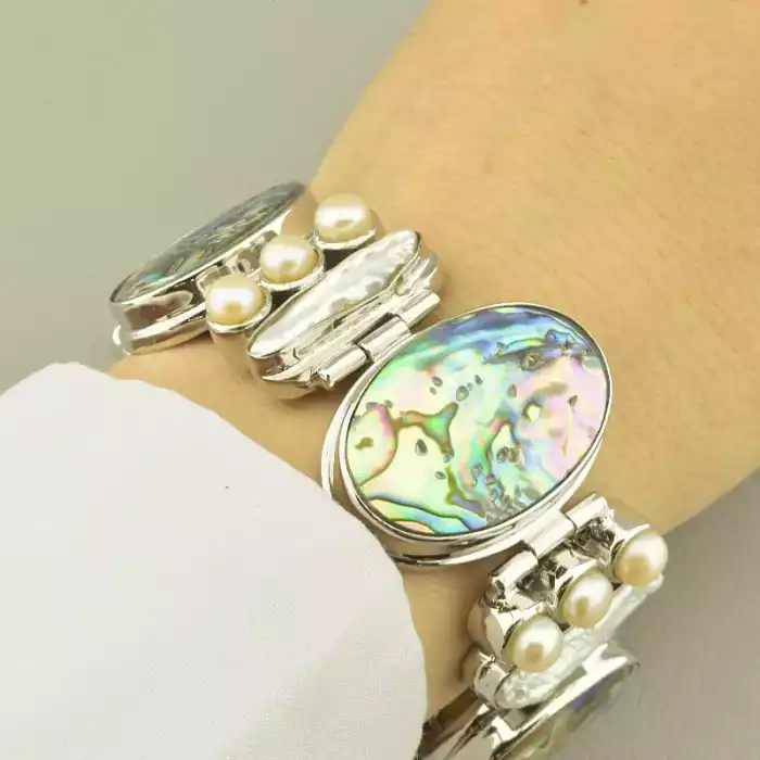 🏷️️ Браслет петля Перли, Галіотіс 19 см. ss_100465