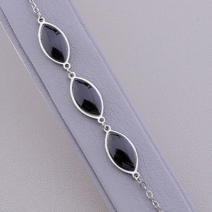 🏷️️ Браслет з карабіном Агат 19 см ss_50519