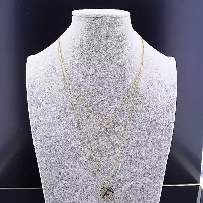 🏷️️ Підвіска літера F Xuping 46 см (позолота 18к) F-83158