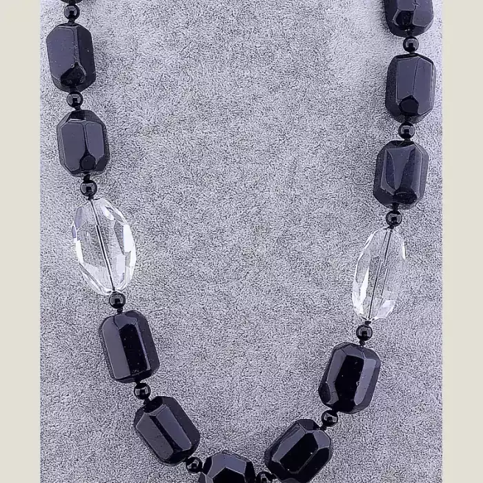 🏷️️ Намисто Гірський кришталь, Агат 65 см ss_51385