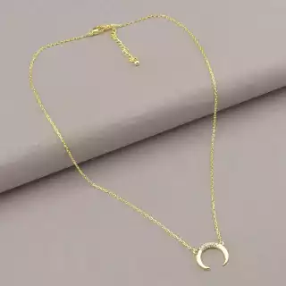 Підвіска Saiya Фіаніт 42 см (позолота 18к)