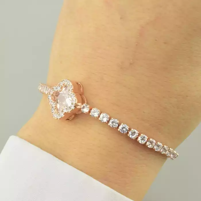 🏷️️ Браслет регульований Saiya Фіаніт 17 см. (позолота 18к рожева) ss_92898