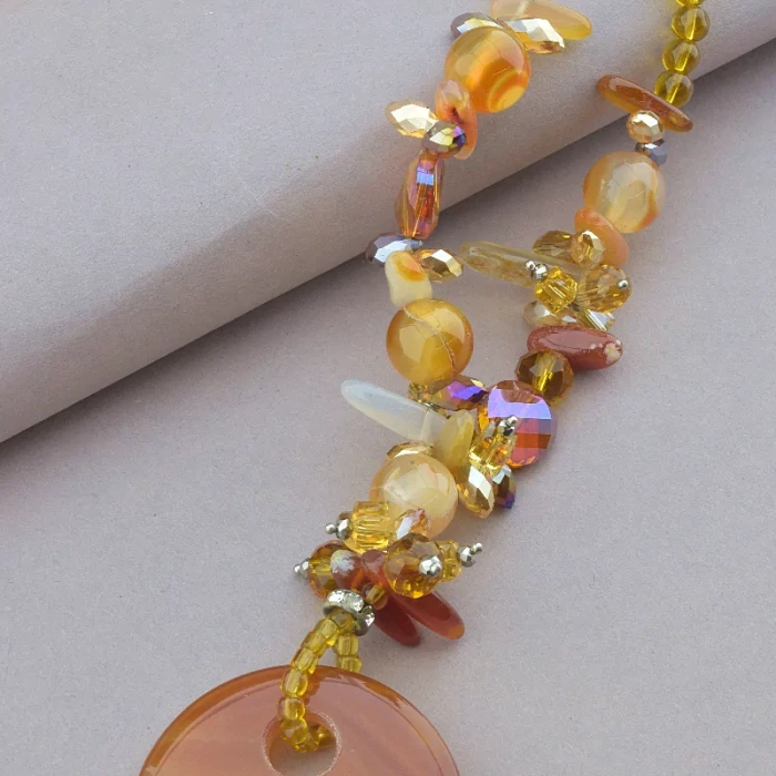 🏷️️ Намисто Сердолік 62 см ss_36250