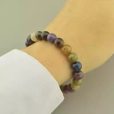 🏷️️ Браслет резинка Турмалін 18 см. F-101303