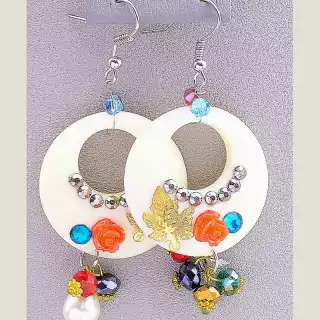 Сережки петельки Hand Made Самоцвіти