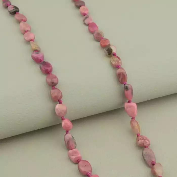 🏷️️ Намисто Родоніт (cрібло 925 проба) 52 см. ss_101403