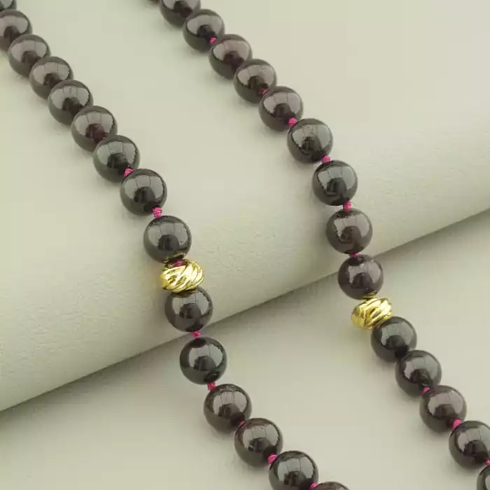 🏷️️ Намисто Гранат 49 см. позолота 18к ss_101903