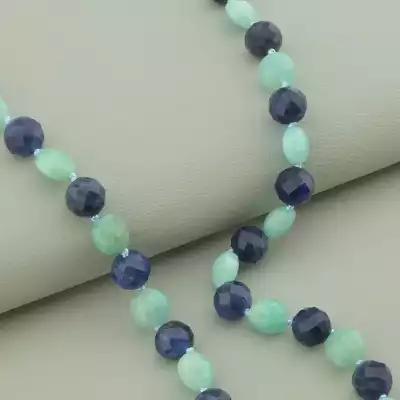 🏷️️ Намисто Амазоніт, Лазурит, Содаліт 45 см. F-94611