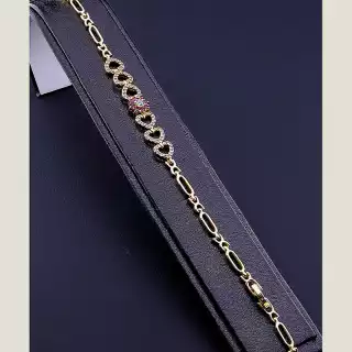 Браслет складний Xuping Фіаніт 17 см (позолота 18к)