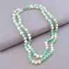 🏷️️ Намисто Амазонит, Перли 50 см F-78026