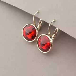 Сережки з французьким замком Pataya Фіаніт (позолота 18к)