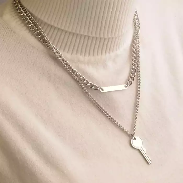 🏷️️ Підвіска ключ Xuping 43 см (родій) ss_95749