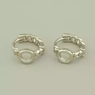 Сережки-кільця для повсякденного носіння Xuping (родій)