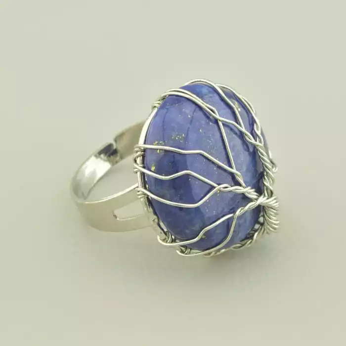 🏷️️ Перстень роз'ємний дерево Лазуріт ss_103757