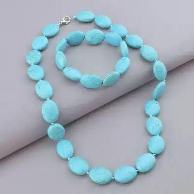 Намисто+Браслет Бірюза 47 см