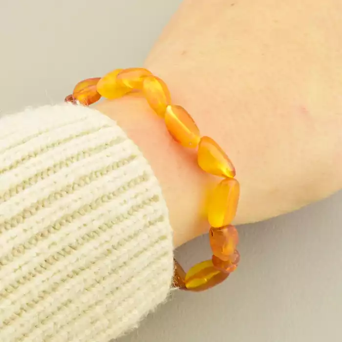 🏷️️ Браслет на резинці Янтар 18 см F-105919