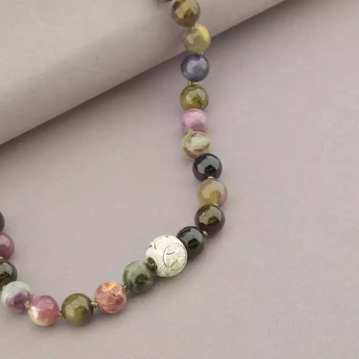 🏷️️ Намисто Турмалин срібло (925 проба) 46 см. ss_91137