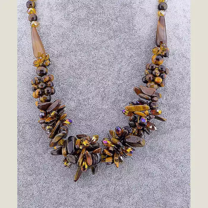 🏷️️ Намисто Тигрове око 62 см ss_10829