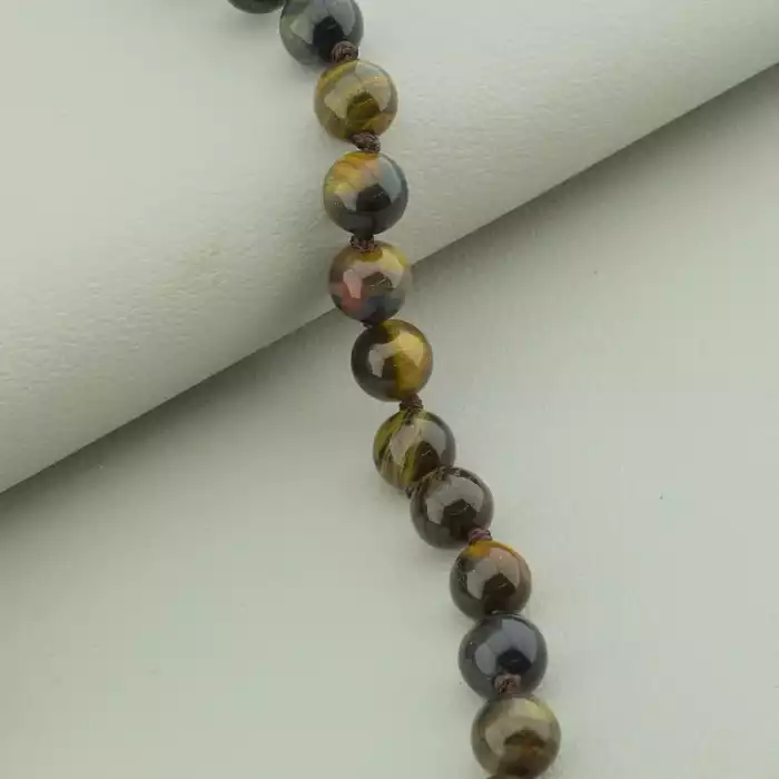 🏷️️ Намисто Тигрове око, Соколине око 45 см ss_106328