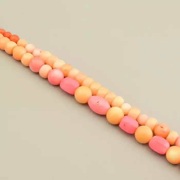 🏷️️ Намистини Корал 45 см 9.5 мм. (без застібки) F-106434