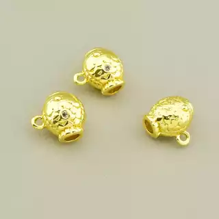 Тримач для кулона Фіаніт 11х9мм. (позолота 18к лимонна)