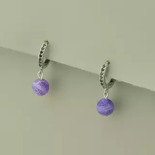 Сережки конго Агат (родій)