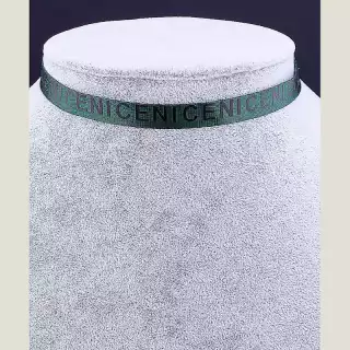 Чокер зелений FJ тканина 30 см (застібка кільце)