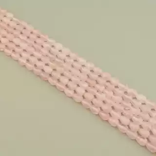 Намистини Рожевий кварц 40 см. на нитці (натуральне каміння, без застібки)