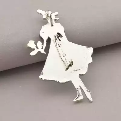 🏷️️ Брошка-кулон дівчина Перламутр 75x40 мм F-73501