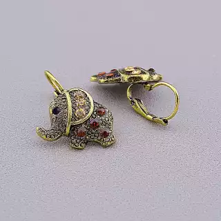 Сережки англійський замок Fashion Сrystal