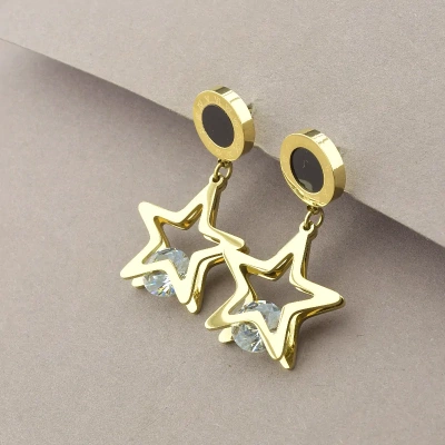 Сережки XUPING емаль (позолота 14k (лимонна))