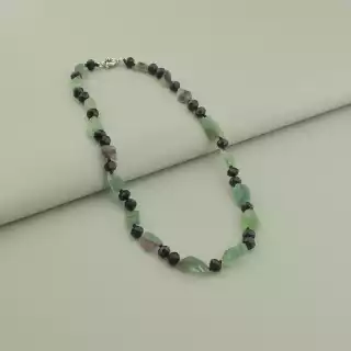 Намисто Флюорит, Чеський кришталь 45 см