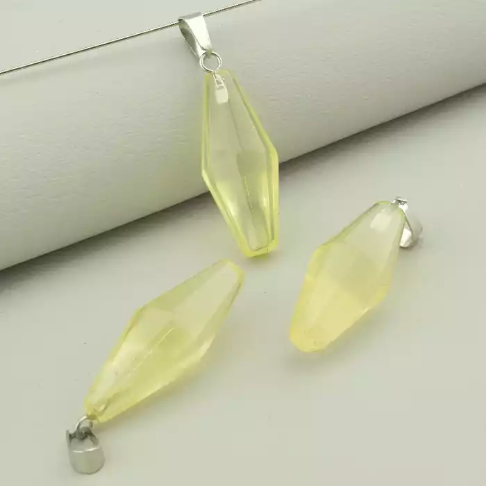 🏷️️ Кулон стальний Кварц 35х10мм. ss_93355