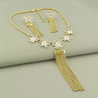 Підвіска+Сережки Фіаніт 41 см.