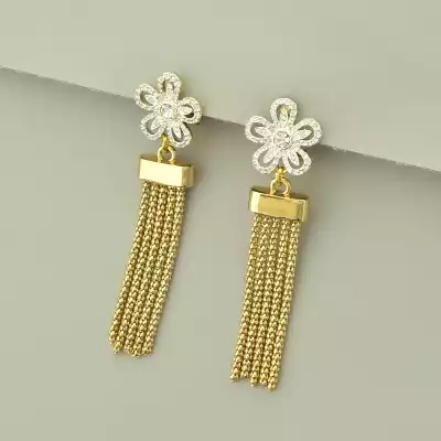 🏷️️ Підвіска+Сережки Фіаніт 41 см. F-101000