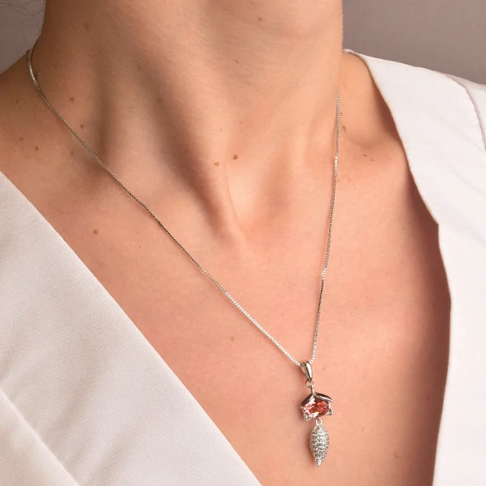 🏷️️ Підвіска Xuping Swarovski 40 см (родій) ss_76536