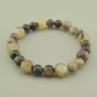 Браслет резинка Агат, Турмалін 20 см.