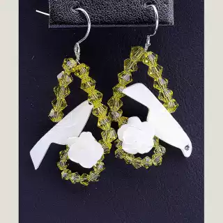 Сережки петельки Hand Made Перламутр