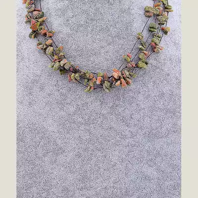 🏷️️ Намисто Епидот 46 см F-16766