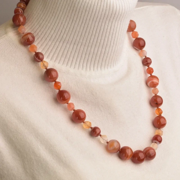 🏷️️ Намисто Сердолік 55 см. ss_94612