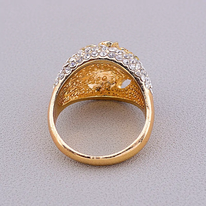 🏷️️ Каблучка емаль квітка Сrystal (позолота 18к) ss_42945