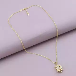 Підвіска котик Xuping Фіаніт 45 см (позолота 18к)