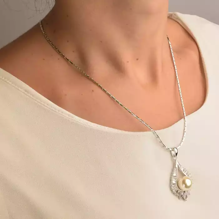 🏷️️ Підвіска + Сережки Winniana Майорка, Фіаніт 45 см. ss_88583