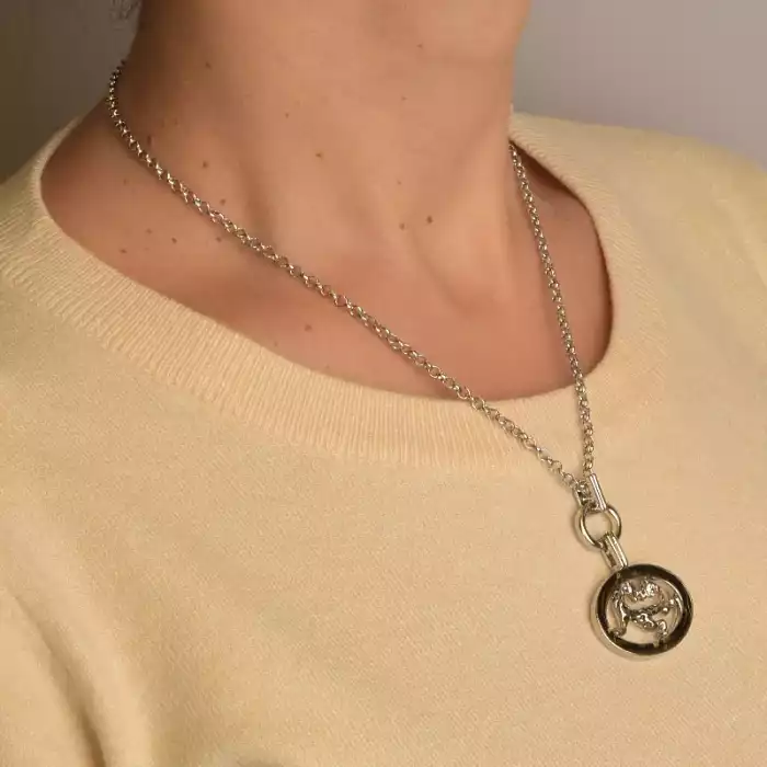 🏷️️ Підвіска коти Fashion Фіаніт 42 см (родій) ss_96339