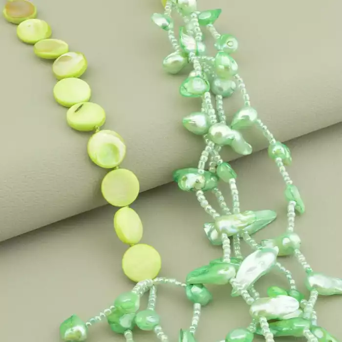 🏷️️ Намисто Перли, Перламутр 43 см. ss_103968