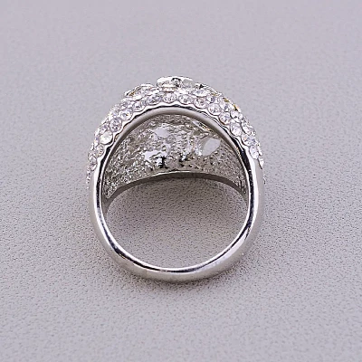 Перстень емаль квітка Сrystal