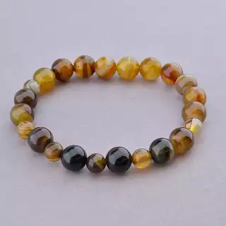 Браслет резинка Агат 17 см.
