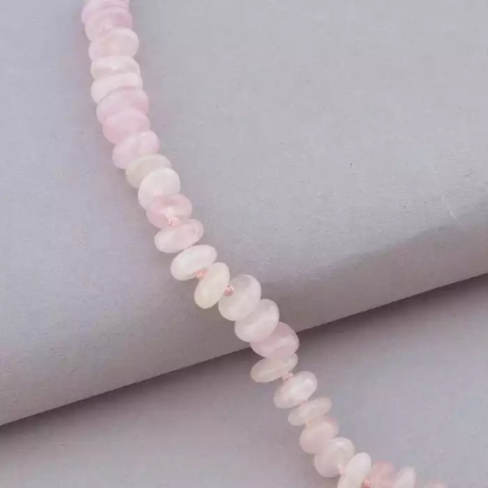 🏷️️ Намисто Рожевий кварц срібло (925 проба) 49 см. ss_89590