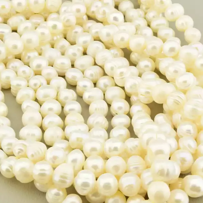 🏷️️ Нитка з перлами біла, 34 см (кульки 8,5 мм) ss_104602