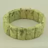 🏷️️ Браслет змійовик (20 см, резинка, 23х15 мм, зелений) F-105312